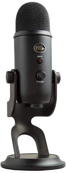 Microfon Profesional Blue Yeti USB, PC & Mac, Gaming, Podcast, Streaming, Recording, Multi-Pattern, Blackout