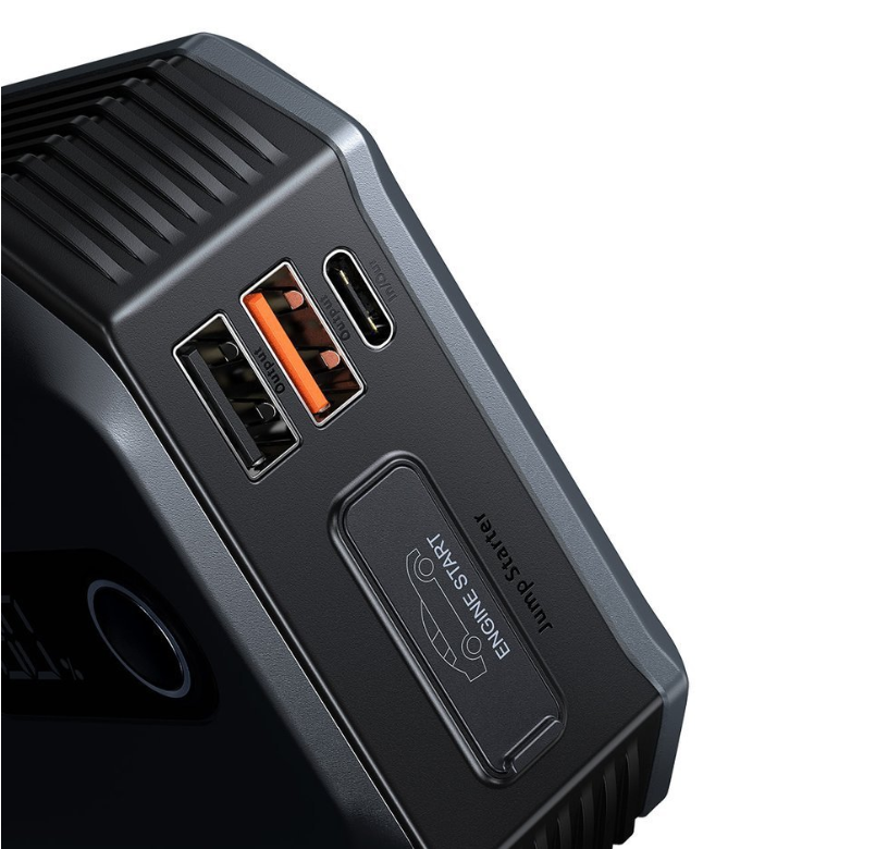 Dispozitiv de pornire auto 3 in 1, Baseus, 2000A, 13000mAh, cu lanterna LED, 12V 4 Dispozitiv de pornire auto 3 in 1, Baseus, 2000A, 13000mAh, cu lanterna LED, 12V - imagine 4