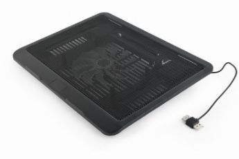 Stand Gembird notebook 15", sita metal, fan 12cm, LED light, Negru, NBS-1F15-04 2 Stand Gembird notebook 15", sita metal, fan 12cm, LED light, Negru, NBS-1F15-04 - imagine 2