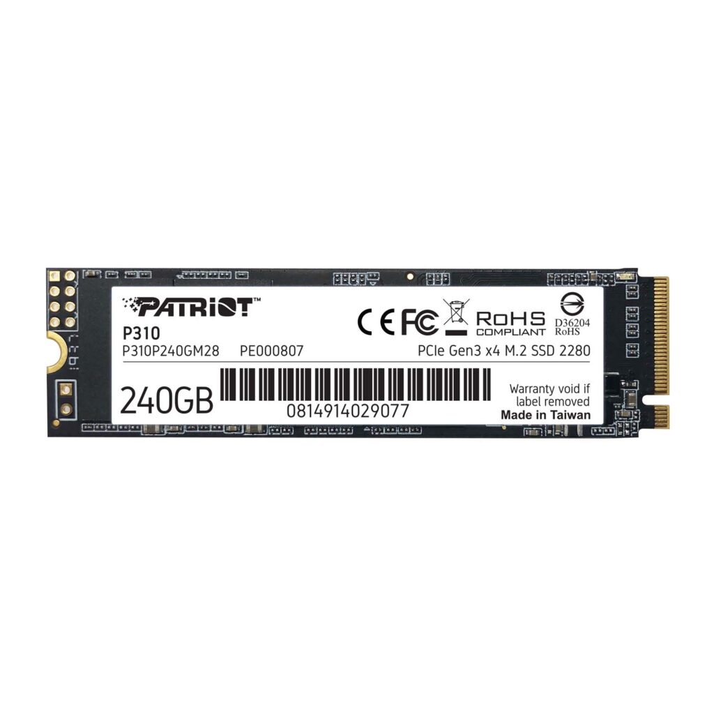 SSD, Patriot, 240GB P310 M.2 2280 PCIe SSD, 1700MB/s | 1000 MB/s