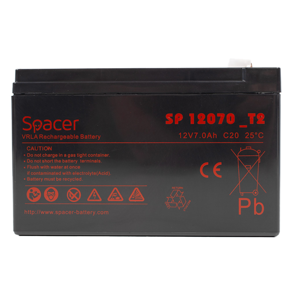 Acumulator UPS Spacer 12V, 7Ah, 151x66x96mm 2 Acumulator UPS Spacer 12V, 7Ah, 151x66x96mm - imagine 2