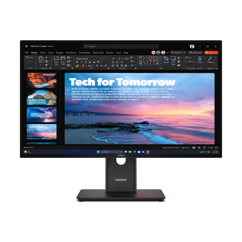 Monitor IPS LED Lenovo ThinkVision 27″, QHD 2560 x 1440, Negru