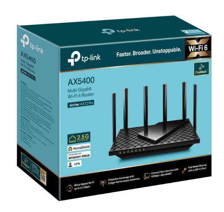 Router wireless TP-Link Archer AX72 Pro, AX5400, Wi-Fi 6, Dual-Band Gigabit, 1x2.5 Gigabit, USB 3.0, MU-MIMO 4 Router wireless TP-Link Archer AX72 Pro, AX5400, Wi-Fi 6, Dual-Band Gigabit, 1x2.5 Gigabit, USB 3.0, MU-MIMO - imagine 4