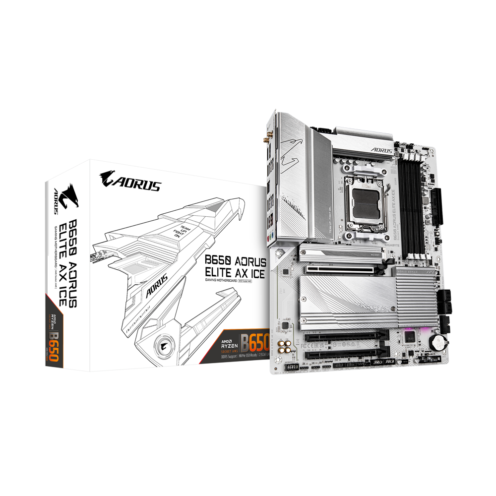 Placa de baza Gigabyte B650 AORUS ELITE AX ICE, Socket AM5, ATX
