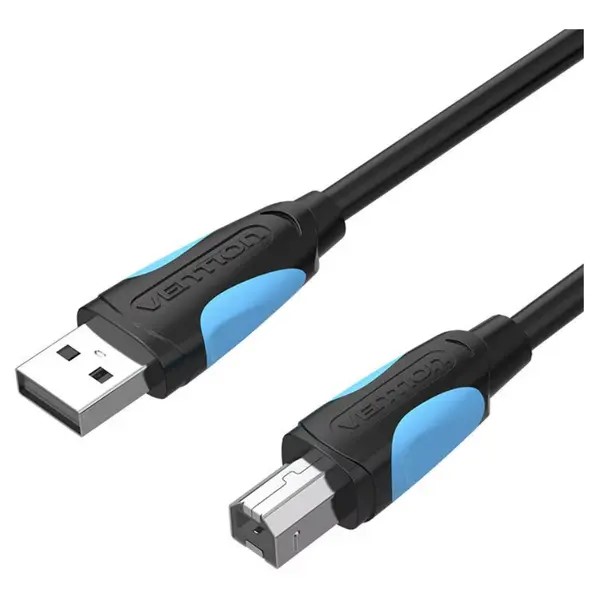 Cablu de date Vention, USB-A to USB-B, 150 cm, Negru