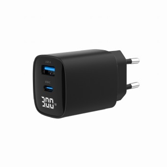 GEMBIRD 2-port 30W USB fast charger LCD