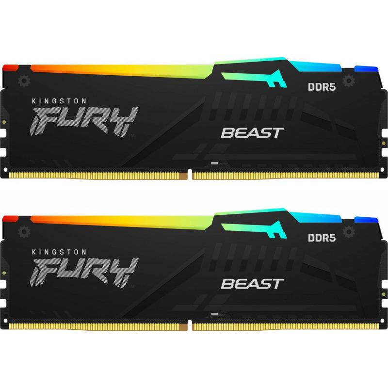Memorie Kingston FURY Beast, 32GB DDR5, 5200MHz CL40, Dual Channel Kit