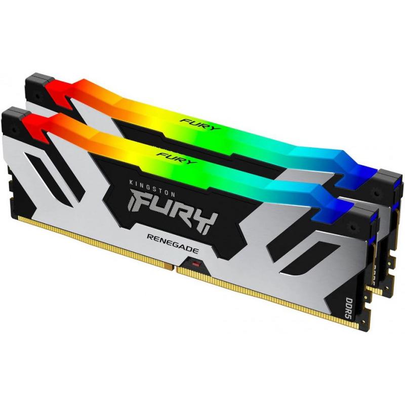 Memory Kingston Fury Renegade Silver RGB 32GB(2x16GB), DDR5, 6400MHz, CL32
