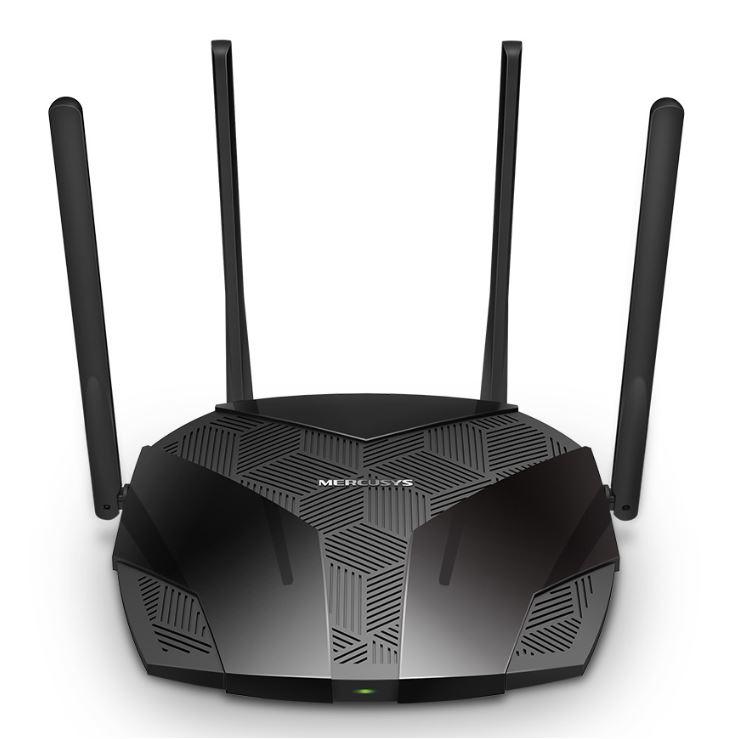 Router Dual-Band WiFi 6 Mercusys MR60X, 1201 Mbps 5 GHz, 300 Mbps 2.4 GHz, 4 antene externe, Gigabit