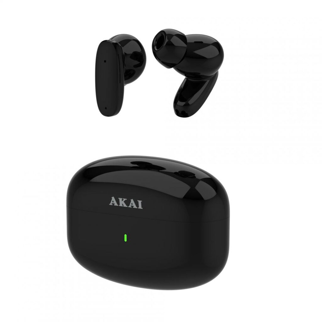 Casti bluetooth Akai Earbuds, BTE-J400ENC, ENC, Negre