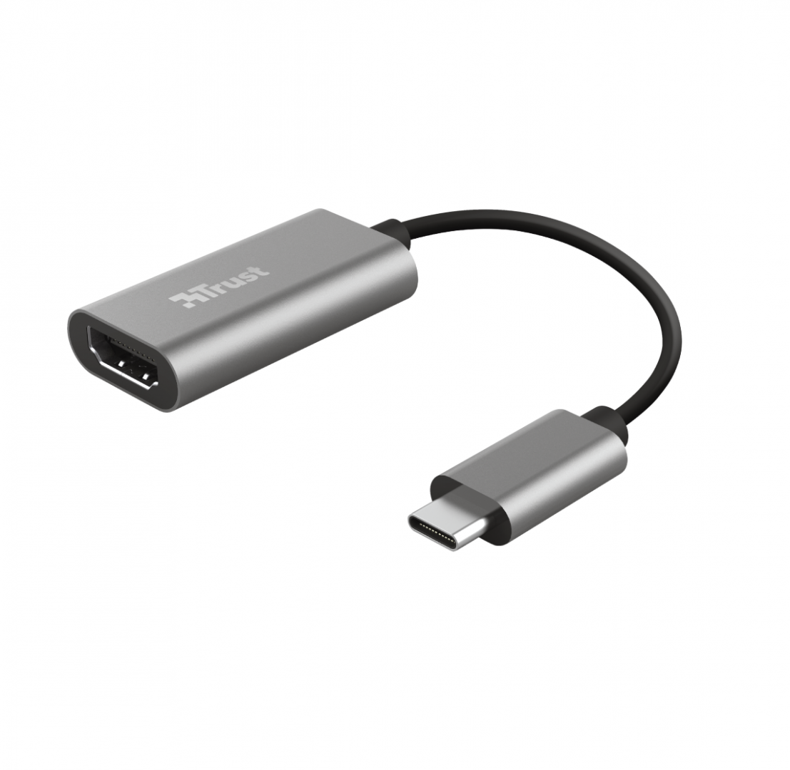 Adaptor Trust Dalyx USB-C - HDMI, 2.0 (4k 60Hz), conectare Laptop la Monitor,TV, MacBook, PC, Laptop, Chromebook- argintiu 6 Adaptor Trust Dalyx USB-C - HDMI, 2.0 (4k 60Hz), conectare Laptop la Monitor,TV, MacBook, PC, Laptop, Chromebook- argintiu - imagine 6