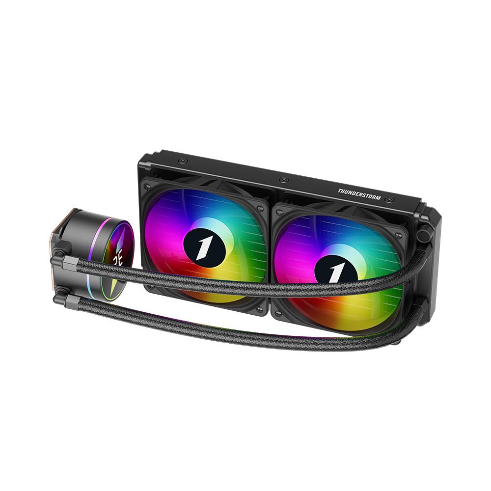 Cooler Procesor 1stPlayer® Thunderstorm TS3 240 black, ARGB, compatibil AMD/Intel 2 Cooler Procesor 1stPlayer® Thunderstorm TS3 240 black, ARGB, compatibil AMD/Intel - imagine 2