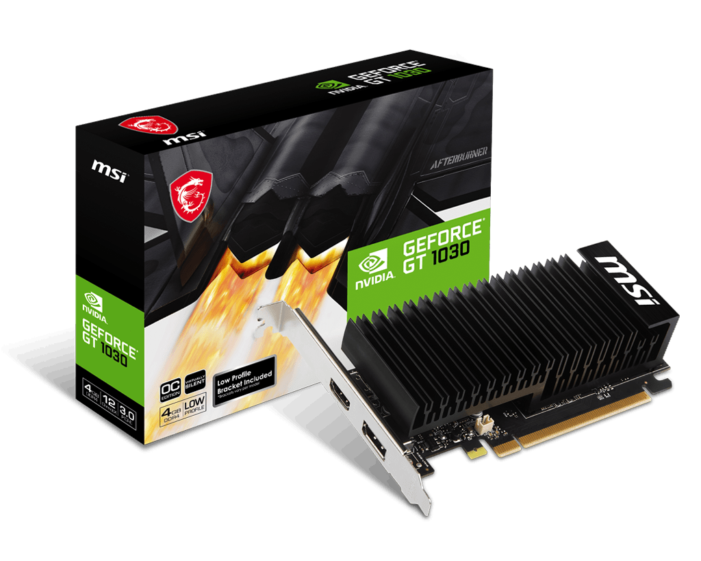 Placa Video MSI GeForce GT 1030 4GHD4 LP OC 4GB GDDR4 64-bit