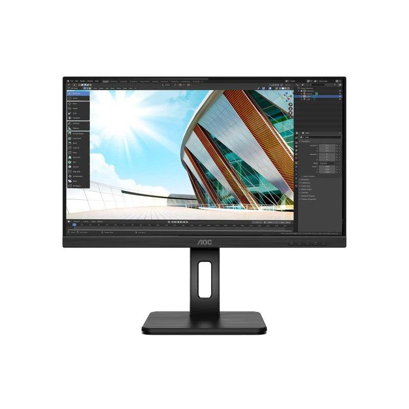 Monitor AOC 27″, IPS, FHD 1920×1080, 75Hz, 4ms FlickerFree, Boxe 2Wx2, HA Pivot, VGA, DVI, HDMI, DisplayPort, USB hub, 27P2Q