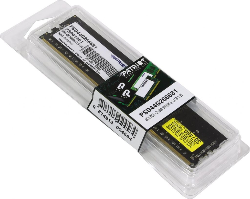 Memorie Patriot Signature 4GB DDR4 2666MHz CL19 1.2