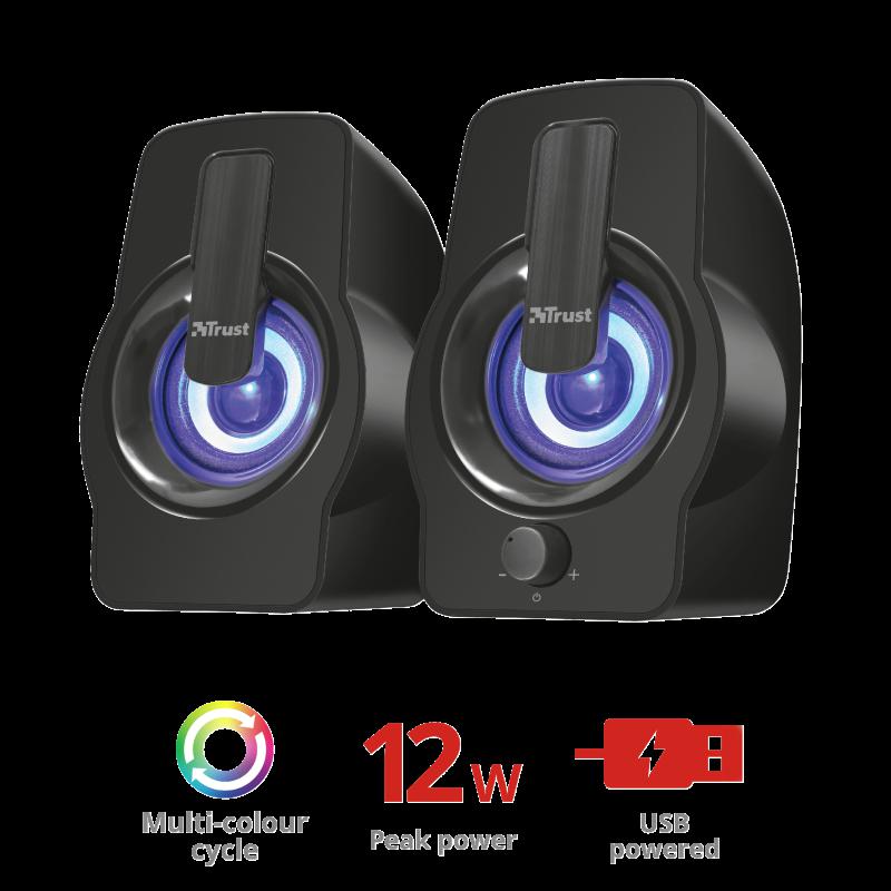 Boxe Trust Gemi RGB 2.0, Negru 7 Boxe Trust Gemi RGB 2.0, Negru - imagine 7
