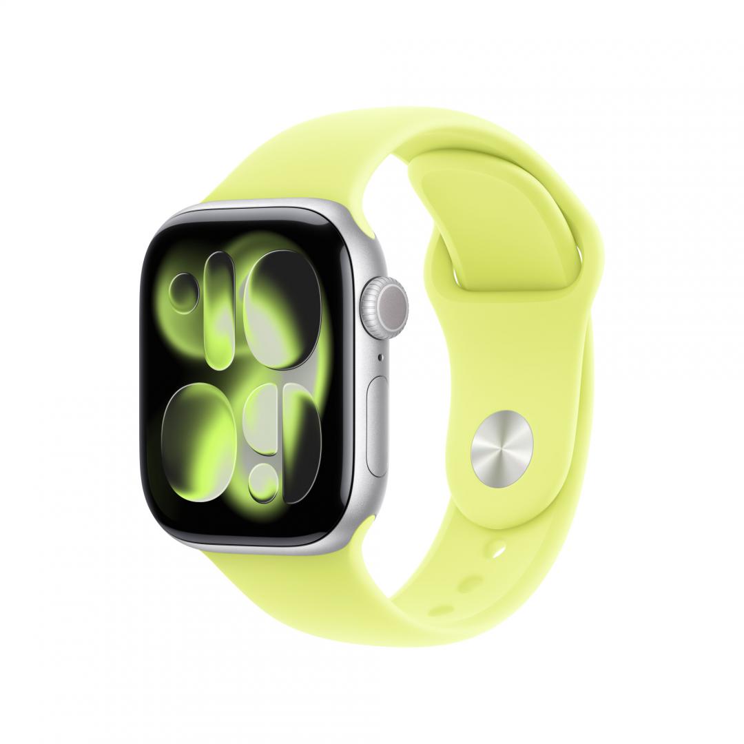 Curea pentru Apple Watch 42mm, Sport Band - S/M, Neon Yellow 3 Curea pentru Apple Watch 42mm, Sport Band - S/M, Neon Yellow - imagine 3