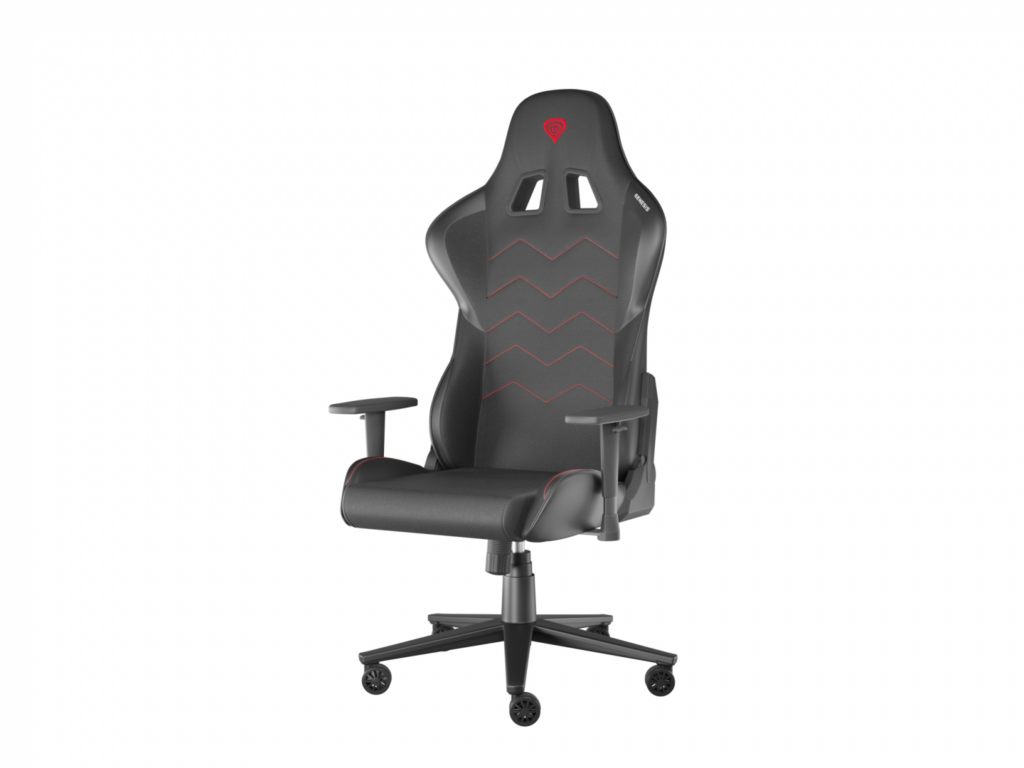 Scaun Gaming Genesis NITRO 550 G2, Baza Metalica, Sezut si Spatar Textil Ajustabil 135°, Perna Lombar si Gat, Max 150 kg., Roti 60mm cu Invelis CareGlide Antiscratch, Negru