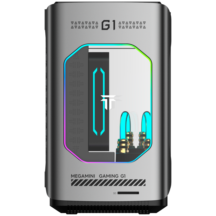 TECNO PC MEGAMINI GAMING G1 Intel i9-13900H DDR5 32Gb SSD 1Tb RTX4060 8Gb Water Cooling WiFi 6 BT 5.2 RJ45 2.5G 2xUSB 3.2 2xUSB 3.1 2xUSB2.0 1xThunderbolt 1xTypeC Full 2xHDMI 1xSD3.0 1xOculink 63Gb/s 1x3.5 Windows11 - imagine 3