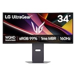 Monitor Gaming VA LED LG 34″ 34G600A-B, WQHD 3440 x 1440, HDMI, DisplayPort, Ecran curbat, Boxe, 160 Hz, 1 ms Negru