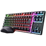 Kit Gaming 2 in 1 Trust GXT832 THADO, tastatura TKL iluminata, mouse 800-6400 DPI, Negru