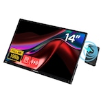 Monitor tactil portabil Verbatim FHD cu lumina de 14″ cu alimentare wireless, inclusiv baterie externa portabila de 5000 mAh