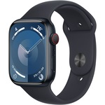 Apple Watch 9, GPS, Cellular, Carcasa Midnight Aluminium 45mm, Midnight Sport Band – M/L