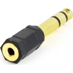 Adaptor audio, Cablexpert, MiniJack 3.5 - 6.35 mm, Negru/Auriu