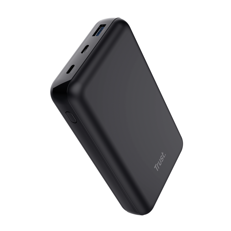 Acumulator extern Trust LARO 100W, incarcare rapida PD 100W, 2XUSB-C, 1XUSB-A, Negru