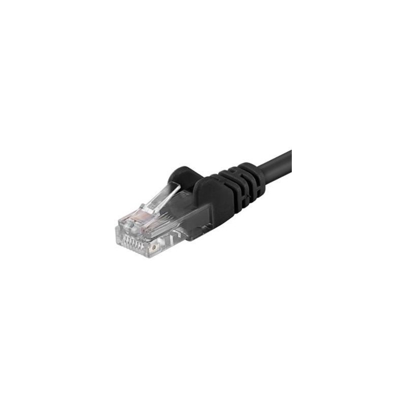 Cablu Patchcord UTP RJ45-RJ45 Categoria 6, 5m, negru, cupru integral, 26AWG