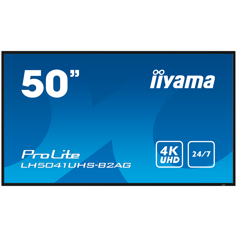 Display Profesional VA LED Iiyama 50″ LH5041UHS-B2AG, UHD (3840 x 2160), VGA, HDMI (Negru)