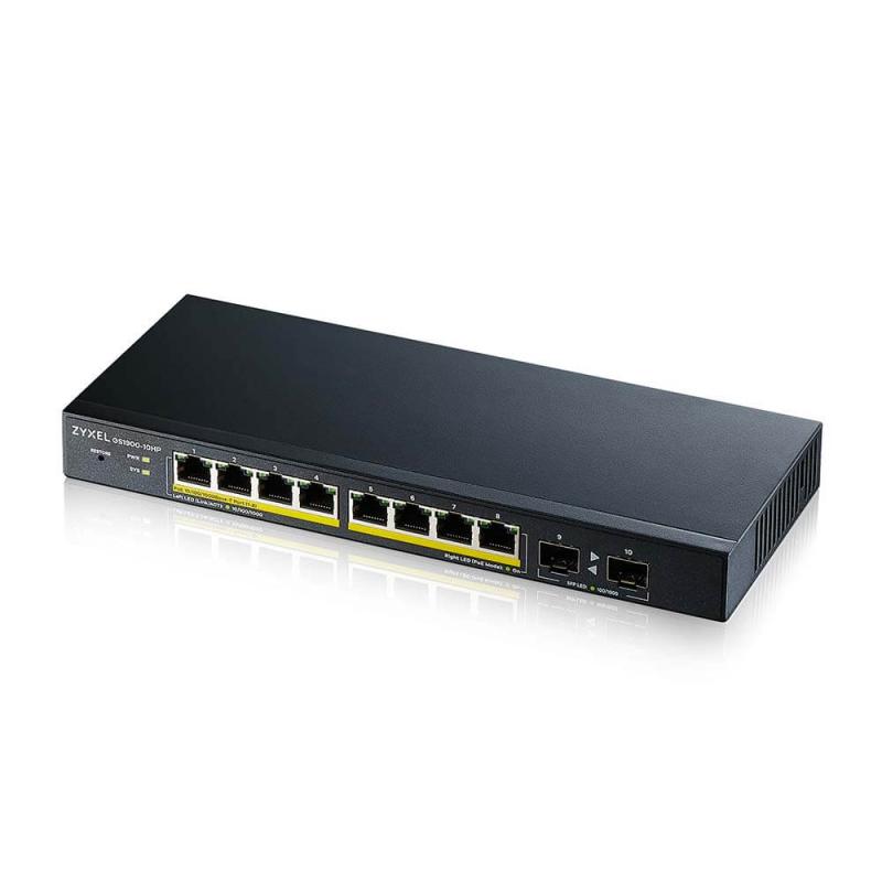 Switch Zyxel GS1900-10HP 8 port GbE Smart Managed PoE