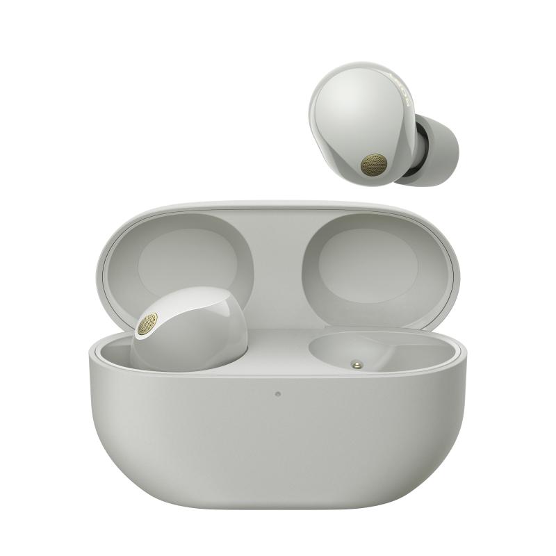Casti Audio In-Ear Sony WF-1000XM5S, True Wireless, Bluetooth, Noise cancelling, Microfon, Autonomie de pana la 24 ore, Incarcare rapida, IPX4, Silver