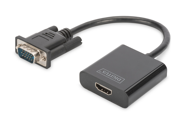 Convertor activ VGA+Audio - HDMI cu cablu, Digitus