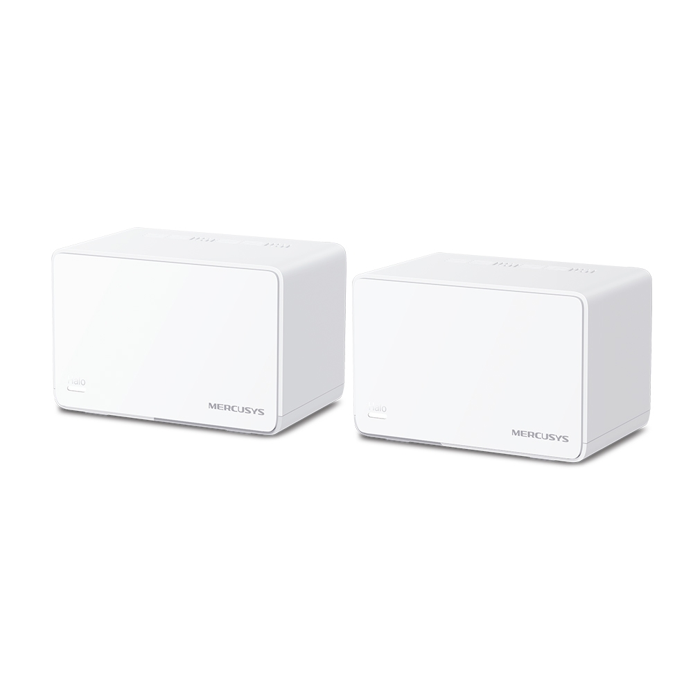 Sistem Mesh Wi-Fi Mercusys Halo H80X(2-pack), AX3000, Dual-Band, Wi-Fi 6, cu acoperire completa pentru casa, Seamless Roaming, Control Parental