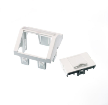 Modul unghiular 45×45 pentru 1 port Snap-In alb LANmark