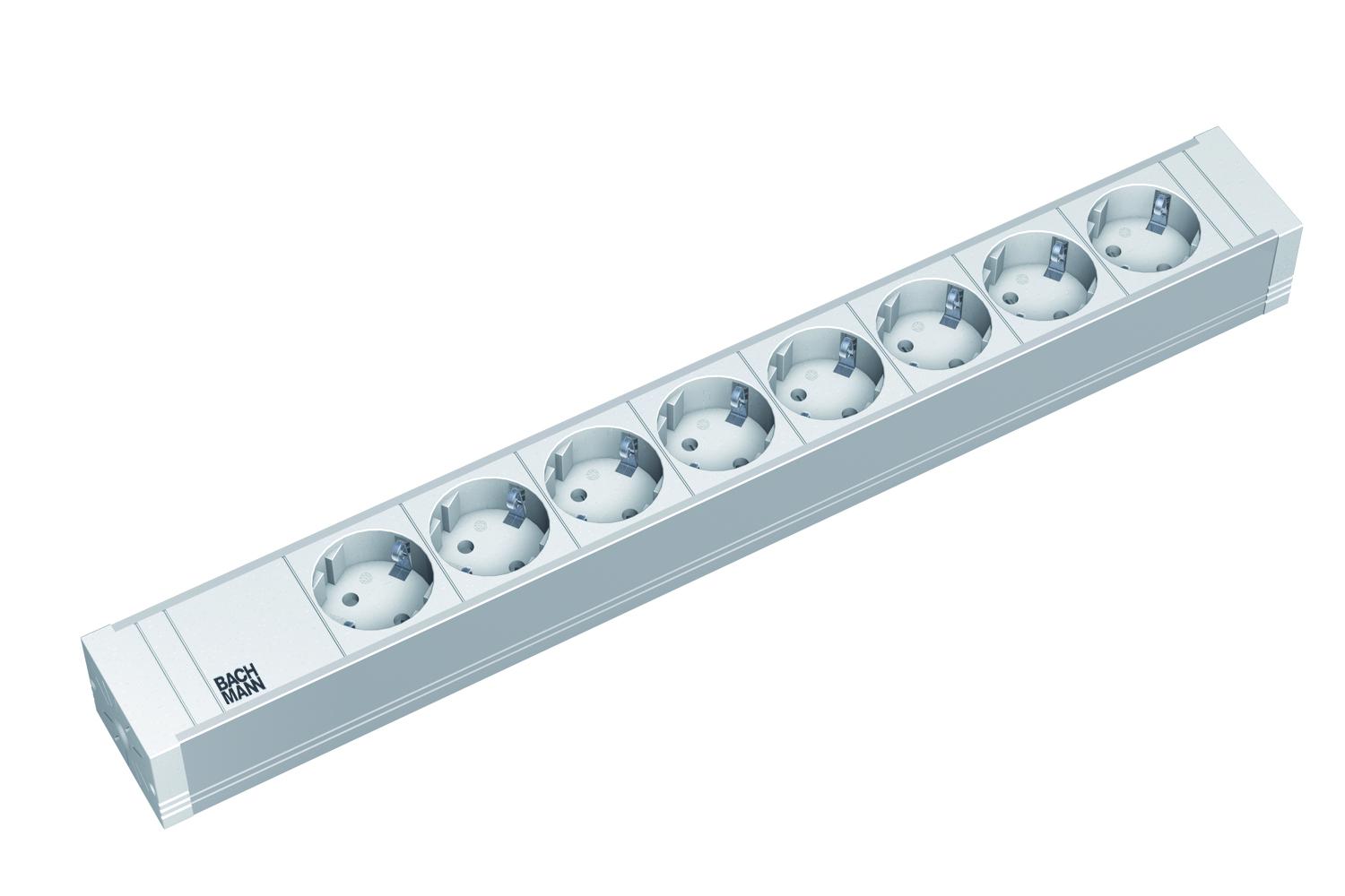 PDU Bachmann, 8 prize Schuko, cordon 2m, RAL 7035, PVC 2 PDU Bachmann, 8 prize Schuko, cordon 2m, RAL 7035, PVC - imagine 2