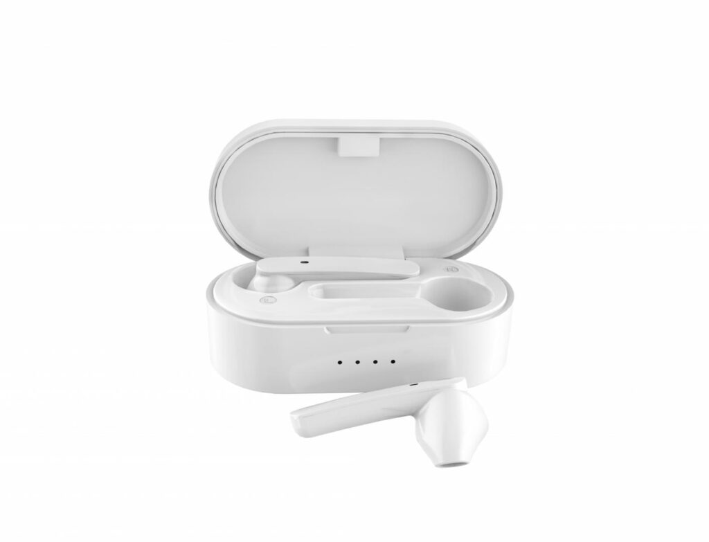 Casti audio in ear AKAI BTE-J10W, True Wireless, Bluetooth, Alb