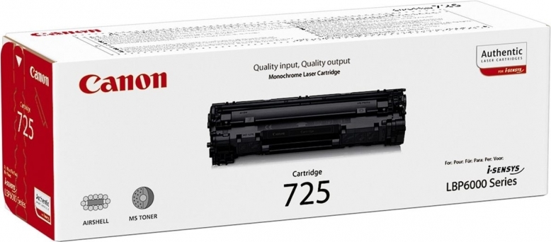 CANON CRG725 BLACK TONER CARTRIDGE