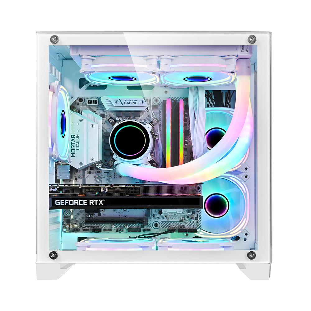 Carcasa 1STPLAYER Gaming MV5 WHITE - imagine 2