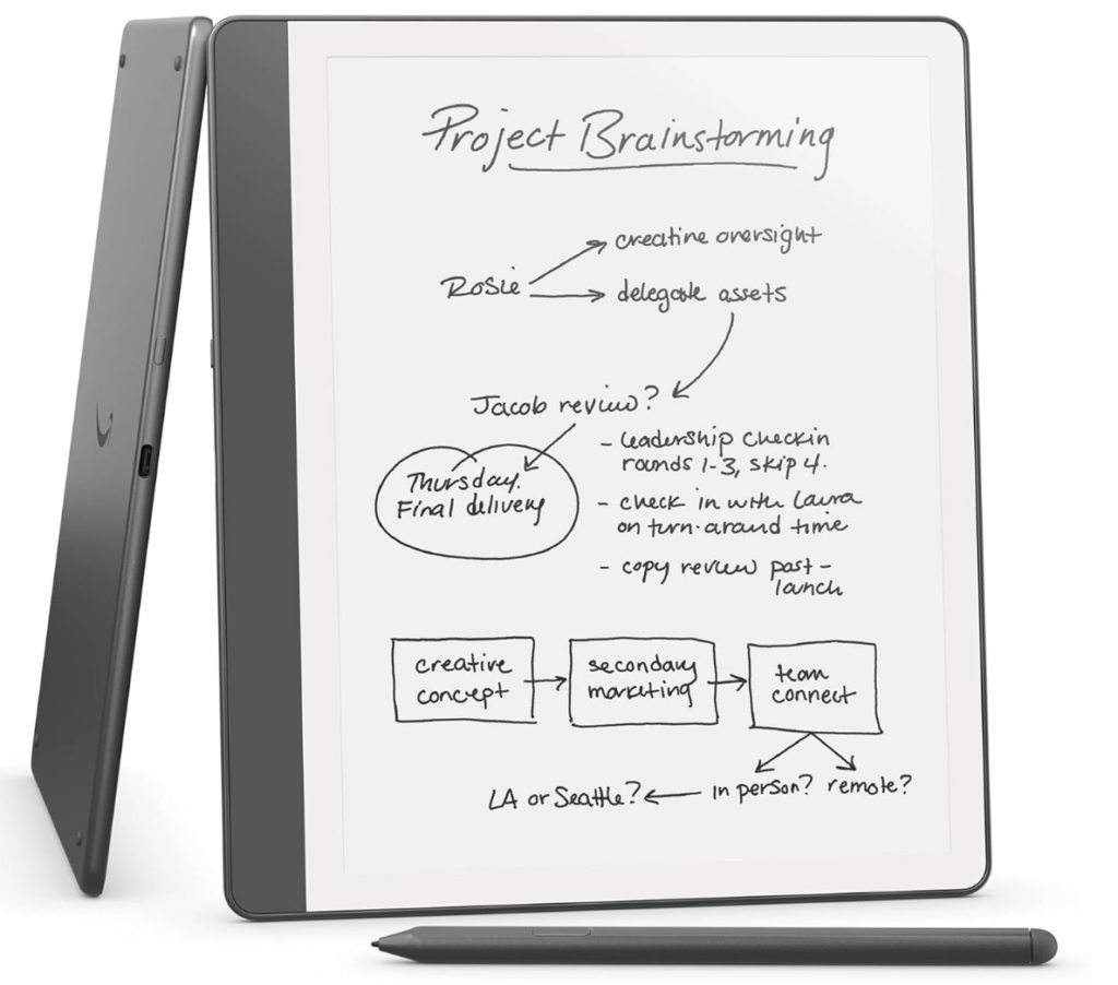 eBook Reader Amazon Kindle Scribe 2024, 32GB, Premium Pen, Display 10.2″ 300 ppi, Wi-Fi, USB-C, Gri