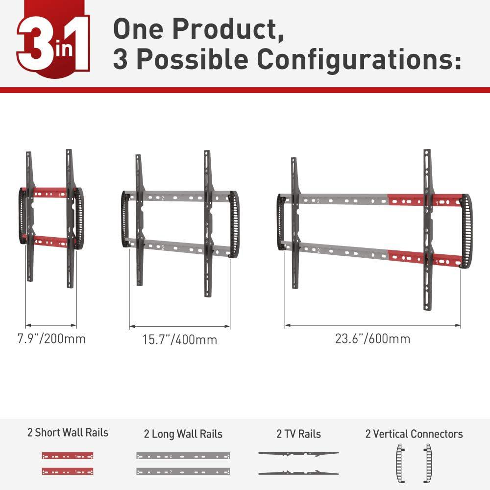 Suport TV Perete Barkan 13-90", 60kg, negru, VESA max. 600x400 mm 3 Suport TV Perete Barkan 13-90", 60kg, negru, VESA max. 600x400 mm - imagine 3