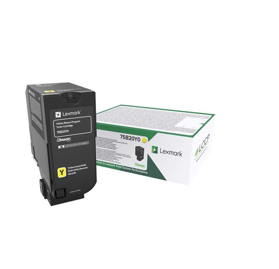 Toner imprimanta, Lexmark, 75B20Y0, galben