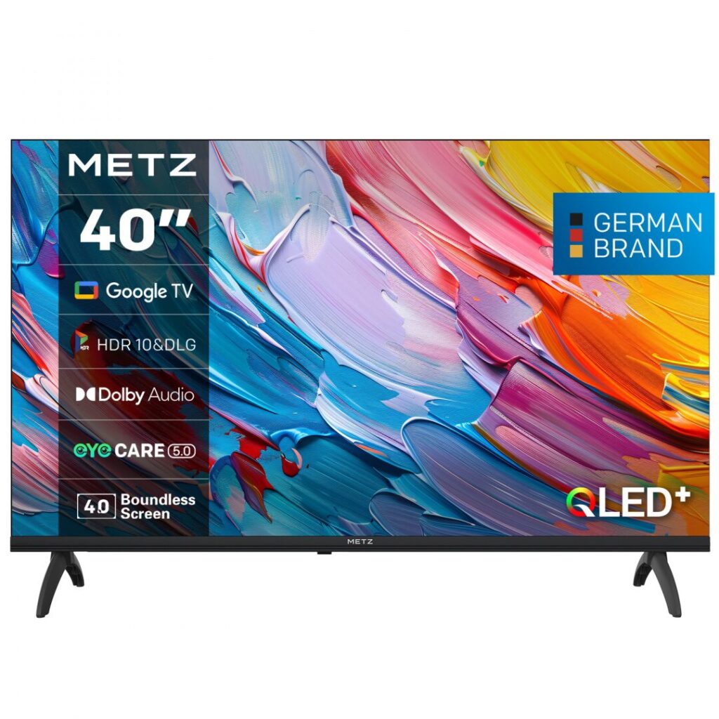 Televizor METZ QLED 40MQF7000Z, 100 cm, Smart Google TV, Full HD, Clasa E (Model 2025)