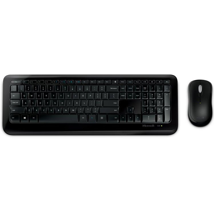 Kit TASTATURA si Mouse Microsoft, „Desktop 850”, wireless, 109 taste format standard, mouse , 3/1 butoane, negru, „PY9-00015” (timbru verde 0.8 lei)