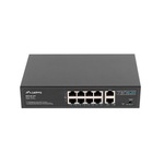 Switch fara management, Lanberg, 8 porturi PoE+, Gigabit Ethernet, 120 W, Negru