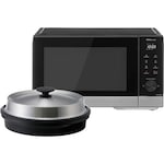 Panasonic NN-GD38QS cuptor cu microunde cu invertor si grill & Steam+ Pot (29l, 1000W, 18 programe, Auto Clean), negru