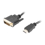 Cablu Lanberg HDMI(M)-DVI-D(M) Dual Link 1,8 M negru
