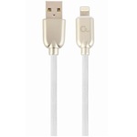 Cablu alimentare si date Gembird, USB 2.0 (T) la tip Lightning (T), 2m, Alb, CC-USB2R-AMLM-2M-W