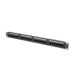 Panou de conexiuni, Lanberg patch panel 24 porturi 1U CAT.6, negru
